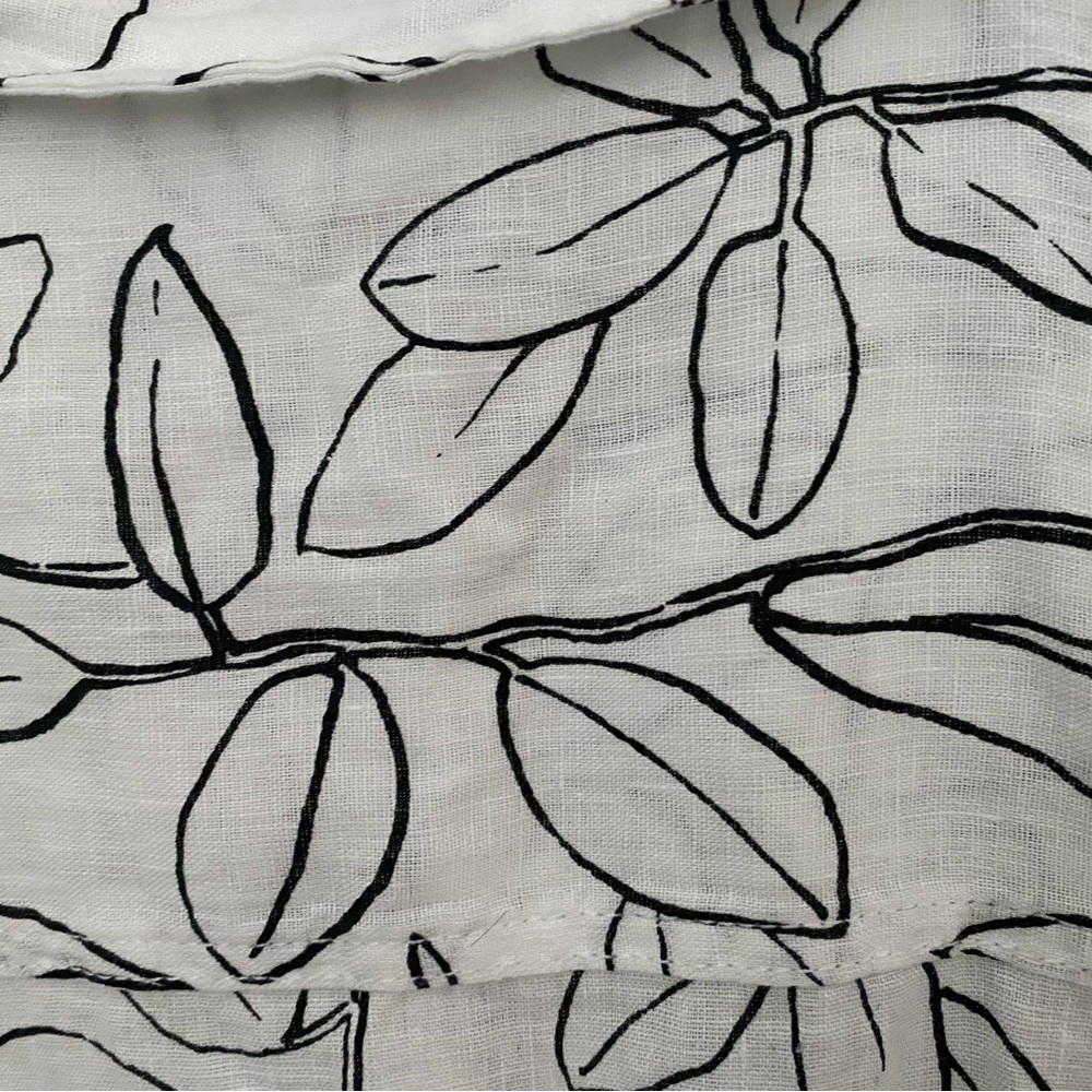 NWT Cynthia Rowley Leaf Print Linen Shirt Sz. S - Picture 4 of 4